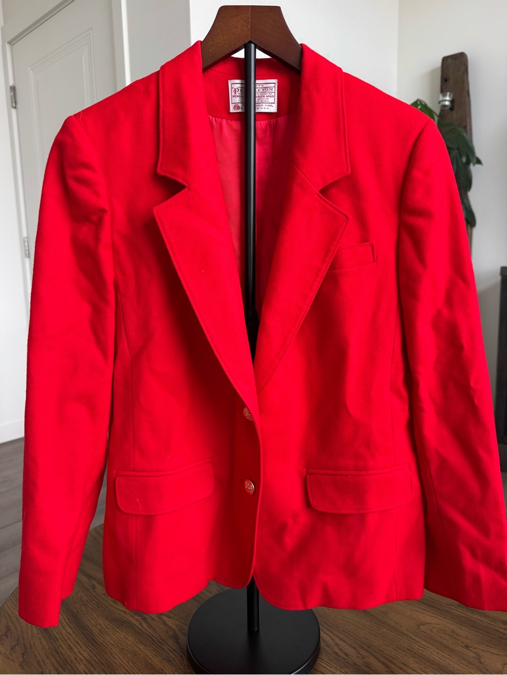 Vintage Pendleton Petite - Classic Red Women's Wool Blazer Jacket